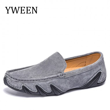 YWEEN Brand Split Leather Loafers Men's Casual Driving Shoes Men Handmade Moccasins Flats Free Shipping