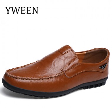 YWEEN Brand Men Loafers Spring Men's Casual Driving Shoes Split Leather Men Shoes 2018 Luxury Flats Shoes size Drop Shipping