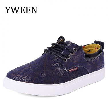 YWEEN 2018 New Men's Jean Canvas Casual Shoes Men British Trend Style Oxford Shoes Man shoes Large size