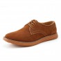 YWEEN Casual Flat Shoes For Men Spring Autumn Lace-Up Style Top Fashion Suede Brogue Shoes Large Size