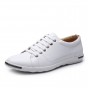 YWEEN New Arrival Men Casual Shoes Spring/Summer Ventilation Lace-up Solid Top Man Fashion Leather Outdoor Flats Shoe Big Size