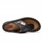 YWEEN Free Shipping Men's Genuine Leather Slippers Men Handmade Flip Flops Big Size 38-48