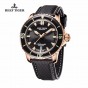Reef Tiger/RT Mens Dive Watch with Date Super Luminous Automatic Nylon Strap Rose Gold Watches RGA3035
