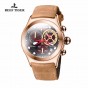 New Reef Tiger/RT Luxury Rose Gold Sport Watches Luminous Skeleton Red Dial Mens Watches RGA782