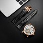 Reef Tiger/RT Casual Designer Watch for Men Tourbillon Automatic Watch with Alligator Strap Luxury Rose Gold Watches RGA1999