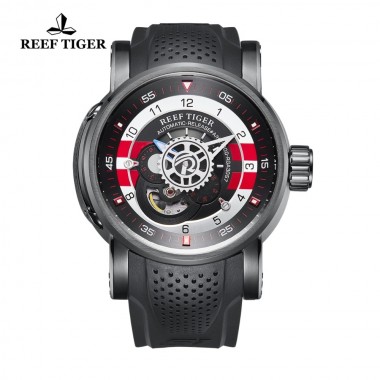 Reef Tiger/RT Luxury Designer Waterproof Sport Watches Rubber Strap Watch for Men Automatic Watches relogio masculino RGA30S7