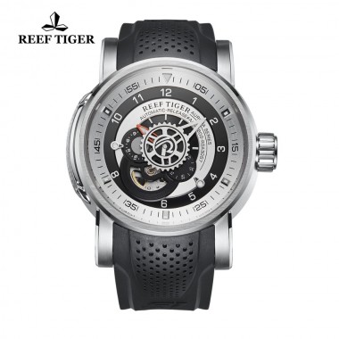 New Reef Tiger/RT Top Brand Sport Watch Men Waterproof Designer Automatic Watches Rubber Strap Military Watches RGA30S7