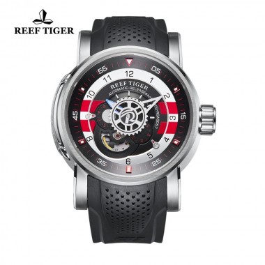  New Design Reef Tiger/RT Luxury Mens Sport Watch Waterproof 100 M Mechanical Watches Rubber Strap Steel Watch RGA30S7