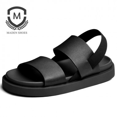 Maden 2018 Summer New Mens sandals Breathable Genuine Leather Fashion Casual Shoes Top Quality Rome Style Beach Shoes