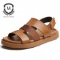 Maden Brand 2018 summer Hot sale Mens sandals Genuine Leather Breathable Rome Style Beach Shoes Top Quality Fashion Casual Shoes