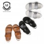Maden 2018 New Mens Sandals Classic style Genuine Leather Casual Shoes Summer Casual Fashion Open toed Hook Loop Beach Shoes