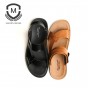 Maden 2018 New Mens Sandals all purpose Genuine Leather Rome Style Flip Flop Breathable Metal Buckle Decoration Shoes
