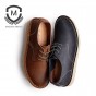 MADEN 2018 Spring New Mens Casual Shoes High Quality Leather Tooling Shoe Crazy Horse Man Fashion Lace Up Flat