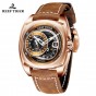 Reef Tiger/RT Top Brand Luxury Men Watch Rose Gold Automatic Watch Brown Sport Watch Waterproof Clock Relogio Masculino RGA3319