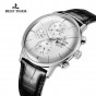 Reef Tiger/RT Multi Function Men Watch Top Luxury Fashion Watch Genuine Leather Ultra Thin Automatic Watches RGA1699