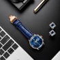 Reef Tiger/RT Luxury Brand Function Men Watch Waterproof Blue Leather Strap Automatic Watches Relogio Masculino RGA1699