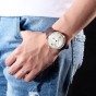 Reef Tiger/RT Men Luxury Watch Rose Gold Mechanical Watch Brown Leather Strap Analog Watches Relogio Masculino RGA82B0