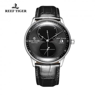 New Design Reef Tiger/RT Casual Watch for Men Power Reserve Stainless Steel Watch Automatic Mechanical Watches RGA82B0