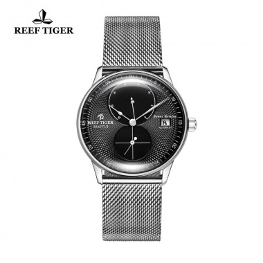New Reef Tiger/RT Fashion Casual Watches for Men Waterproof Steel Watchband Mechanical Watches Date Business Watch RGA82B0