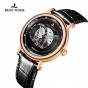 Reef Tiger/RT Top Brand Mens Luxury Watch Waterproof Automatic Watch Skeleton Mechanical Watch Leather Strap Relogio RGA1617
