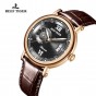 Reef Tiger/RT 2018 New Design Top Brand Luxury Casual Watch for Men Brown Leather Strap Rose Gold Automatic Watch RGA1617-2