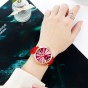 Reef Tiger/RT Luxury Fashion Watches Women Red Rose Gold Watch Genuine Leather Strap Automatic Watches reloj mujer RGA1561