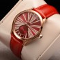 Reef Tiger/RT Luxury Fashion Watches Women Red Rose Gold Watch Genuine Leather Strap Automatic Watches reloj mujer RGA1561