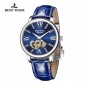 Reef Tiger/RT Luxury Brand Women Watches Steel All Blue Watches Leather Strap Diamond Watches Reloj Mujer 2018 RGA1580