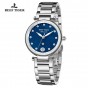Reef Tiger/RT 2019 Fashion Ladies Watch Blue Dial Steel Bracelet Watches Sapphire Glass Automatic Watch for Women RGA1590
