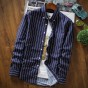 Lawrenceblack Brand Men's Long sleeve Senior Dyed shirt high quality spring autumn turn down collar causal shirts for men 1009