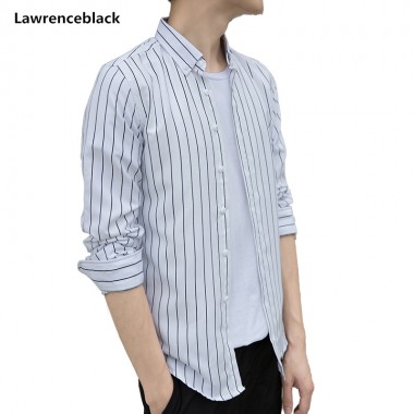 Lawrenceblack Brand mens shirts fashion 2018 spring autumn turn down collar causal shirts for men camisa social masculina 1010