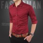 2017 New Spring Dot Casual Men Shirts Cotton Dress Shirt business formal Print Camisa Social Shirts Man Clothes Big Size 520