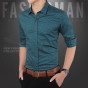 2017 New Spring Dot Casual Men Shirts Cotton Dress Shirt business formal Print Camisa Social Shirts Man Clothes Big Size 520
