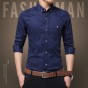 Classic-fit Business Dress Shirt Men New Brand Social Shirts New Solid Men Clothes Long Sleeve Luxury Plus Size Male Shirts 505