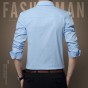 Mens dress shirts classic fit Slim Cotton Shirts Social brand-clothing 2017 Spring Shirt masculina big size Fashion shirt 485