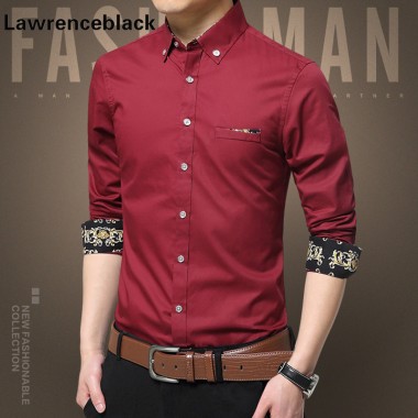 Long Sleeve Men'S Shirt Solid Dress Shirts Cotton Brand Clothing Camisa Social Masculina Plus Size Leisure Chemise Homme 845