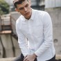 White Casual Shirts Men Slim Long Sleeve 2017 New Arrival Male Shirt Turndown Collar Cotton Shirt British Fashion Clothes 400