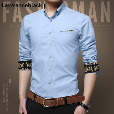 Long Sleeve Men Shirt Cotton Social Shirts Dress Shirts  Brand Clothing Camisa Social Masculina Leisure Camisas Hombre 469
