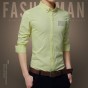 Men Shirts Slim Fit New Designer Cotton Shirts Social Long Sleeved Chemise Spring Shirt Fashion Casual Shirts Free Shipping 495