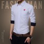 Mens dress shirts classic fit Slim Cotton Shirts Social shirt camisa social masculina big size Black shirt camisa masculina 841