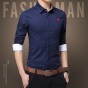Mens dress shirts classic fit Slim Cotton Shirts Social Long Sleeve High Quality New Shirt camisa masculina Fashion shirt 844