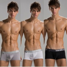 3pcs/lot ZOD Men's Sexy High elastic Seamless Comfy soft letters boxer underwear