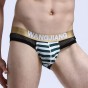 WJ mens pouch cotton underwear cute mens briefs  brand large pouch striped underwear