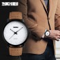 SKMEI Brand Luxury Men Watch Fashion Casual Watches Relogio Masculino Genuine Leather 30m Waterproof Mens Quartz Wristwatches