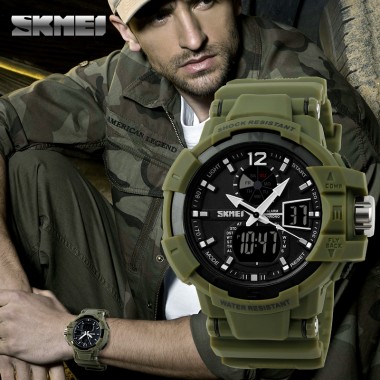 SKMEI Men Sports Watches Fashion Casual Watch Outdoor LED Digital Quartz Multifunction Waterproof Men's Military Wristwatches