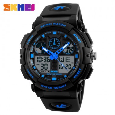SKMEI Brand Men's Watches Men Black Dual Display Digital Quartz Wrist Watch Mens Sport Watches Men Waterproof Relogio Masculino