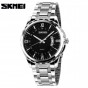 SKMEI Men Fashion Casual Quartz Watch Complete Calendar Relogio Masculino Stainless Steel Watches 30m Waterproof Wristwatches