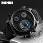 SKMEI Men Watches 5 Time Alarm Chrono Montre Homme Male Sport Clock Men's Wristwatch Quartz Watches Men Fashion Watch 2018 Black