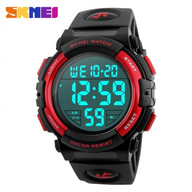 SKMEI 1258 Men Digital Wristwatches Big Dial 50M Waterproof Chronograph Male LED Clocks Outdoor Sports Watches Relogio Masculino