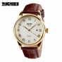 SKMEI Brand Luxury Lovers Quartz Watch Fashion Casual Watches 30m Waterproof Leather For Men Women Dress Wristwatches 9058